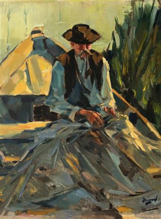 Net fisherman at Chiemsee by Willibald Demmel - Auction record, sale price, and art valuation. Compare with similar artists and explore comparable artworks.