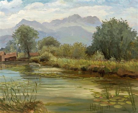 Sheep washing by Dieter Wulff - Auction record, sale price, and art valuation. Compare with similar artists and explore comparable artworks.