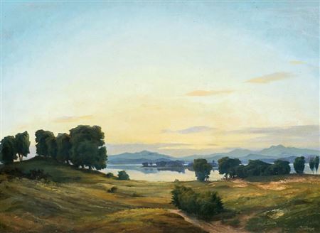 Evening Mood at Chiemsee by Joachim Hellgrewe - Auction record, sale price, and art valuation. Compare with similar artists and explore comparable artworks.