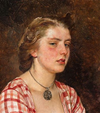 Portrait of the model Maria Kellner from Bad Aibling by Sepp Hilz - Auction record, sale price, and art valuation. Compare with similar artists and explore comparable artworks.