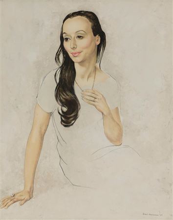 Portrait of Estrellita Karsh by Grant MacDonald - Auction record, sale price, and art valuation. Compare with similar artists and explore comparable artworks.