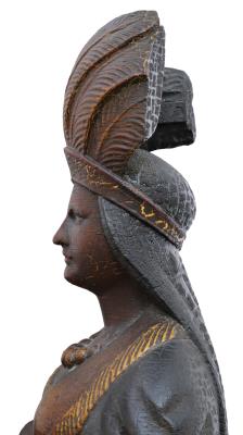 Cigar store trade figure, American Indian maiden