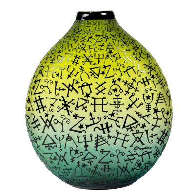 Alchemy cut glass vase
