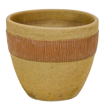 Stoneware banded scratch pot/scrape pot