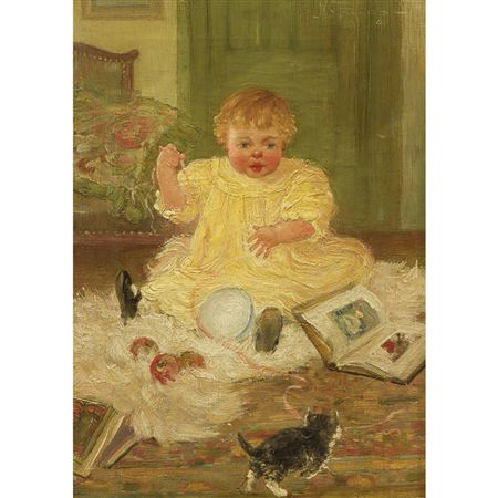 Young Girl with Kitten