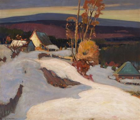 Quebec Homestead in Winter