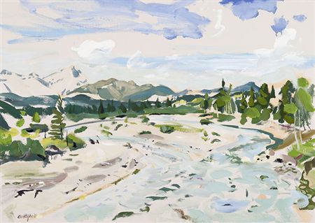 Kananaskis Campground (#00817) by Ken Christopher - Auction record, sale price, and art valuation. Compare with similar artists and explore comparable artworks.