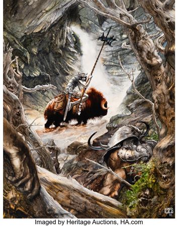 Ambush by John Howe - Auction record, sale price, and art valuation. Compare with similar artists and explore comparable artworks.