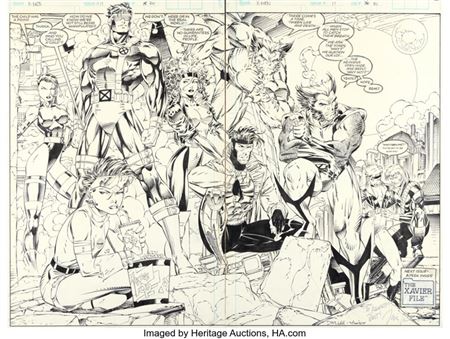 Jim Lee and Scott Williams X-Men #11 Double Splash Page 15-16 Original Art (Marvel, 1992).... (Total: 2 Original Art) by Jim Lee - Auction record, sale price, and art valuation. Compare with similar artists and explore comparable artworks.