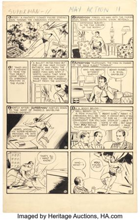 Joe Shuster and Paul Cassidy Action Comics #24 Story Page 11 Original Art (DC, 1940)....