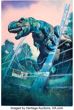 John Bolton Return to Jurassic Park #9 Cover Original Art (Topps, 1996)....