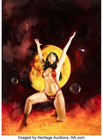 Enric (Enrique Torres-Prat) Vampirella #58 Cover Painting Original Art (Warren, 1977). ...