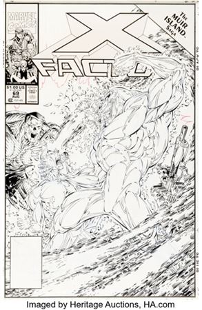 Whilce Portacio X-Factor #69 "The Muir Island Saga" Cover Original Art (Marvel, 1991)....