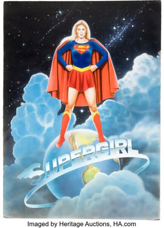 Chris Achilleos Supergirl Movie Poster Concept Painting Original Art (Warner Brothers/DC, 1984)....