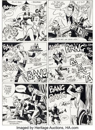Jordi Bernet Torpedo 1936 Story Page 7 Original Art (c. 1980s).... by Jordi Bernet - Auction record, sale price, and art valuation. Compare with similar artists and explore comparable artworks.