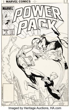 June Brigman and Bob Wiacek Power Pack #6 Spider-Man Cover Original Art (Marvel, 1985).... by June Brigman - Auction record, sale price, and art valuation. Compare with similar artists and explore comparable artworks.