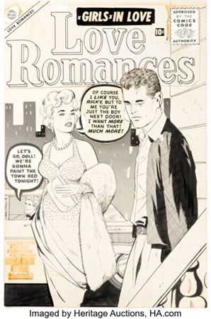 Vince Colletta Love Romances #71 Cover Original Art (Atlas, 1957).... by Vince Joseph Colletta - Auction record, sale price, and art valuation. Compare with similar artists and explore comparable artworks.