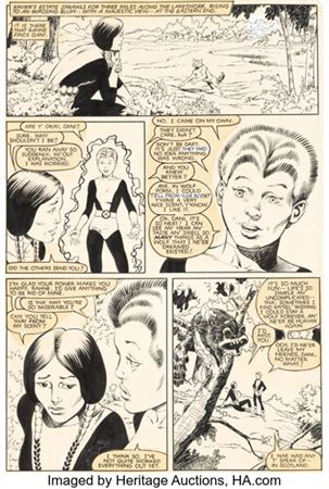 Bob McLeod, Mike Gustovich, and Bill Willingham The New Mutants #1 Story Page 17 Original Art (Marvel, 1983)....