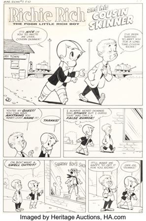 Steve Muffatti (attributed) Richie Rich #3 "Cousin Skinner" Complete 5-Page Story Original Art (Harvey, 1961).... (Total: 5 Original Art) by Steve Muffatti - Auction record, sale price, and art valuation. Compare with similar artists and explore comparable artworks.