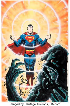 Rick Veitch DC Comics Presents #85 Superman and Swamp Thing Cover Original Art (DC, 1985).... by Rick Veitch - Auction record, sale price, and art valuation. Compare with similar artists and explore comparable artworks.