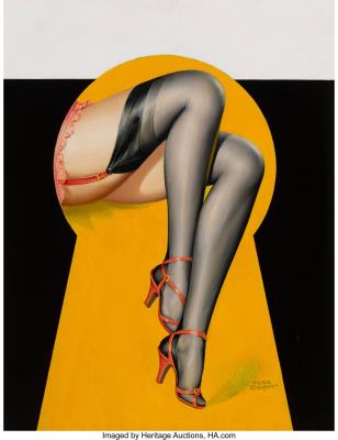 Through the Keyhole, Whisper spicy pulp magazine cover, January 1953