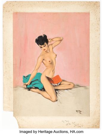 Pin-Up Painting Original Art (1944)