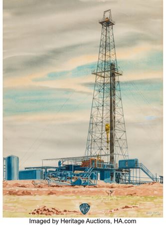 Oil Derrick in Open Plains