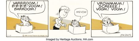 Jim Davis Garfield Daily Comic Strip Original Art dated 4-16-80 (United Feature Syndicate, 1980)....