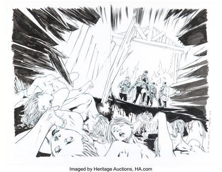 Tomás Aira War Stories #8 Wraparound Variant Cover Original Art (Avatar Press, 2015).... (Total: 2 Original Art)