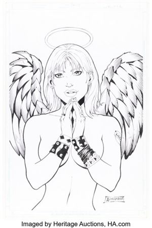 Di Amorim Brian Pulido's Unholy Preview Variant Cover Original Art (Avatar Press, 2004)....