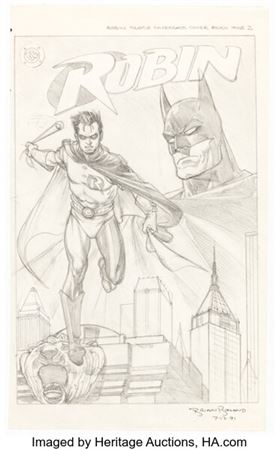 Brian Bolland Robin: A Hero Reborn Trade Paperback Cover Preliminary Original Art (DC, 1991)....
