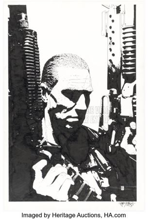Tim Bradstreet Punisher #21 Cover Original Art (Marvel/Max, 2005)....