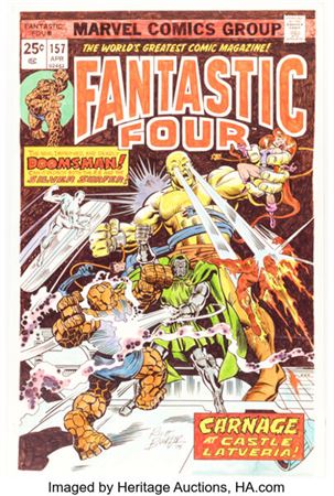 Rich Buckler Fantastic Four #157 Cover Re-Creation Original Art (2004)....