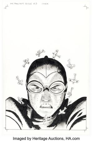 John Cassaday War Is Hell: The First Flight of the Phantom Eagle #3 Cover Original Art (Marvel, 2008)....