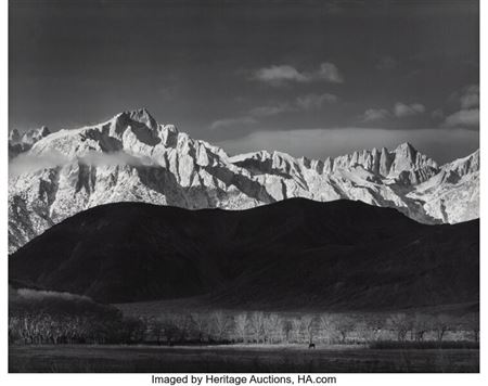Winter Sunrise, Sierra Nevada from Lone Pine, California