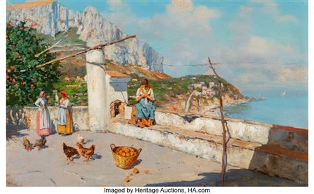 On the terrace, Capri
