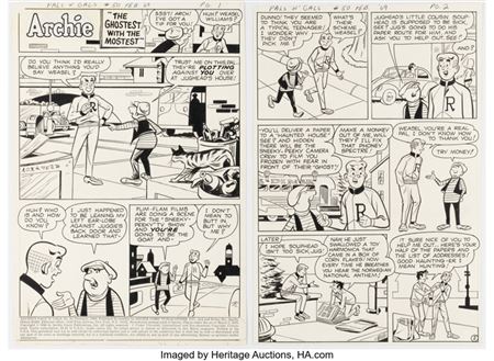 Bob Bolling Archie's Pals 'n' Gals #50 "The Ghostest with the Mostest" Complete 6-Page Story Original Art (Archie,... (Total: 6 Original Art)
