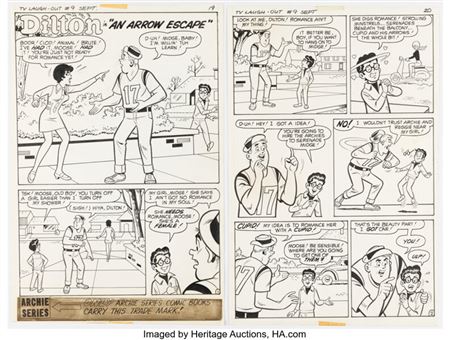 Bob Bolling and Jon D'Agostino Archie's TV Laugh-Out #9 "An Arrow Escape" Complete 6-Page Story Original Art (Arch... (Total: 6 Original Art)
