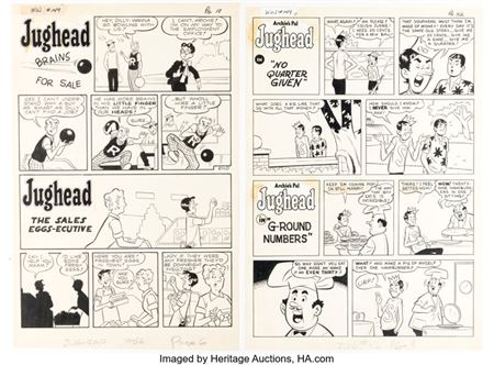 Dan DeCarlo and Samm Schwartz Archie's Pal Jughead Complete 1-Page Stories Original Art Group of 2 (Archie, 1957/1... (Total: 2 Original Art)
