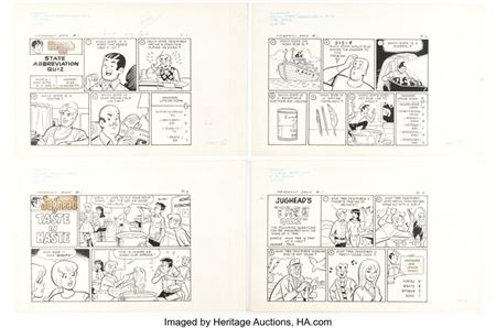 Dan DeCarlo - Archie Fairmont Potato Chips Giveaway Complete Issue Original Art Group of 7 (Archie, 1971).... (Total: 8 Original Art)
