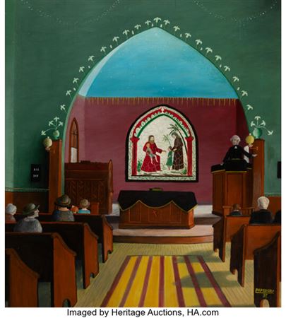 My Father's Church by Frederick Papsdorf - Auction record, sale price, and art valuation. Compare with similar artists and explore comparable artworks.