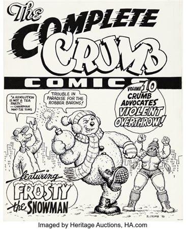 Robert Crumb The Complete Crumb Comics Vol. 10 Cover Original Art (Fantagraphics Books, 1994)....