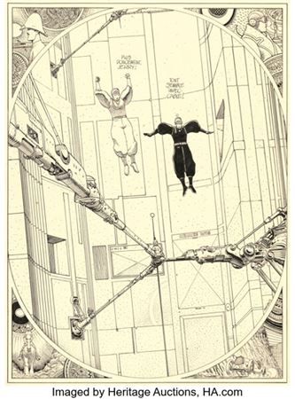 Jean Giraud (Moebius) Major Fatal, The Airtight Garage of Jerry Cornelius Splash Page 4 Original Art (Métal Hurlan...