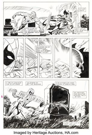 Mark "M. D." Bright and Al Williamson Spider-Man vs. Wolverine #1 Story Page 56 Original Art (Marvel, 1987)....
