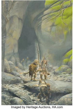 Adrian Smith - The Hobbit Illustration Original Art (undated).... by Adrian Smith - Auction record, sale price, and art valuation. Compare with similar artists and explore comparable artworks.