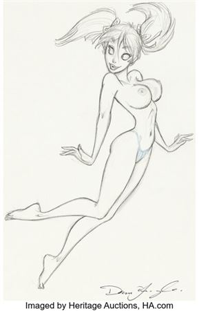 Dean Yeagle - Mandy Naked Specialty Illustration Original Art (undated)....