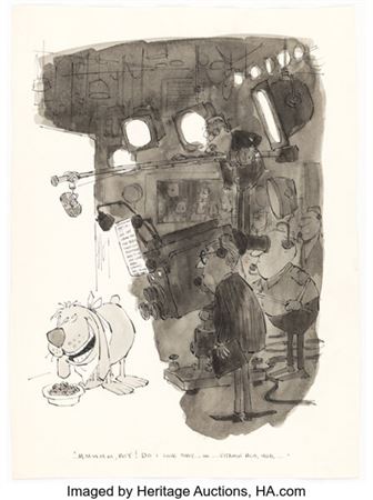 Paul Coker Jr. Help! Unpublished Gag Illustration (Warren, c.1960s)....