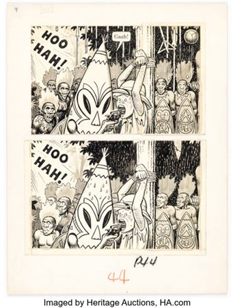 Harvey Kurtzman and Bill (Will) Elder "Goodman Beaver Meets T*rz*n" Story Page 3 Original Art (Warren/McFadden Books, 1961-62)...