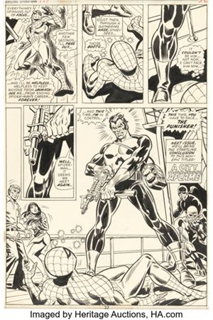 Ross Andru, Frank Giacoia, and Dave Hunt The Amazing Spider-Man #134 Punisher Second Appearance Story Page 18 Original Art ( Marvel, 1974)