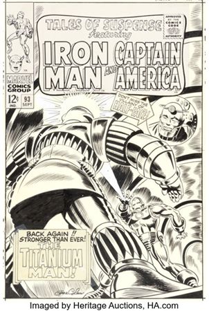 Gene Colan and Frank Giacoia Tales of Suspense #93 Iron Man Cover Original Art (Marvel, 1967) by Gene Colan - Auction record, sale price, and art valuation. Compare with similar artists and explore comparable artworks.